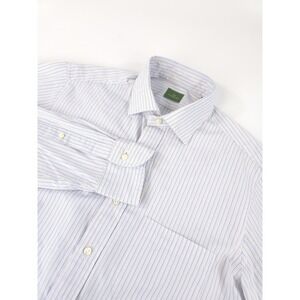 Sid Mashburn Dress Shirt Mens Small Yellow Blue Purple Striped